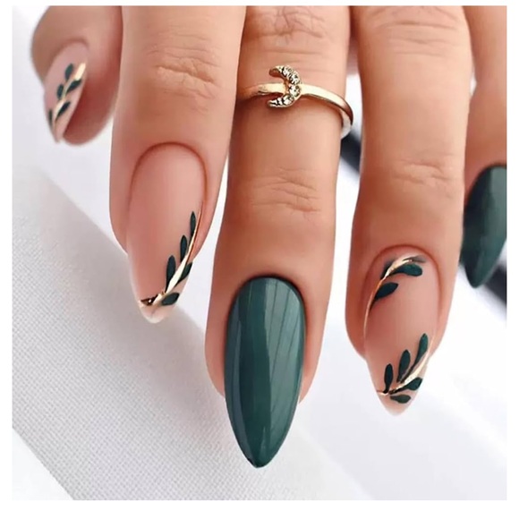 6 Packs (144 Pcs) Flower Press on Nails Medium Almond Fake Nails - Picture 4 of 7